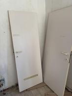 Drie vlakke schilderdeuren met massieve kern + kozijnen, Doe-het-zelf en Bouw, Deuren en Vliegenramen, Ophalen, Gebruikt, 80 tot 100 cm