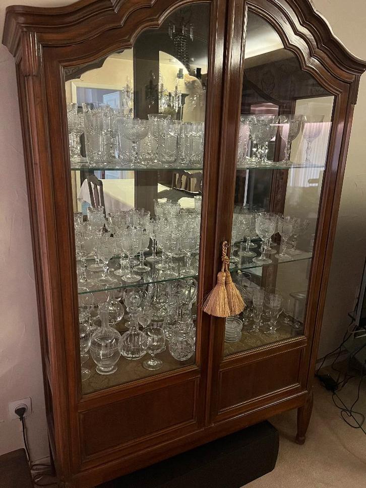 Vintage vitrine- / servieskast – Franse Louis XV stijl, Antiek en Kunst, Antiek | Meubels | Kasten, Ophalen