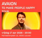 2 tickets AVAION depot Leuven 17/4 20u, Twee personen, April