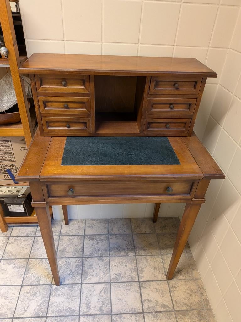 Secrétaire bureau de style – Plateau coulissant et 7 tiroirs, Enlèvement