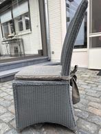 6 stoelen rotan look, Huis en Inrichting, Stoelen, Ophalen, Gebruikt, Rotan look, Grijs