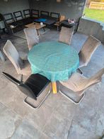 Tafel met sloelen te koop, Ophalen, Eettafel, 6 zitplaatsen, Zo goed als nieuw