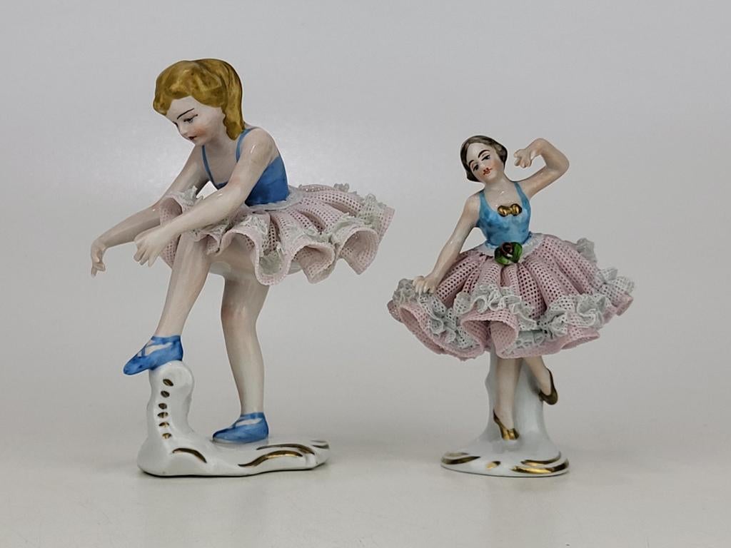 Oude Dresden Ballerina's beeldjes, Ophalen of Verzenden