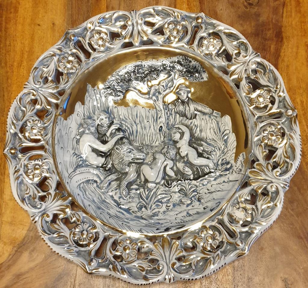 Assiette décorative Capodimonte 30 cm, Antiquités & Art, Enlèvement ou Envoi