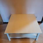 Witte houten salontafel Hemnes, Ophalen, Gebruikt, 50 tot 100 cm, Vierkant