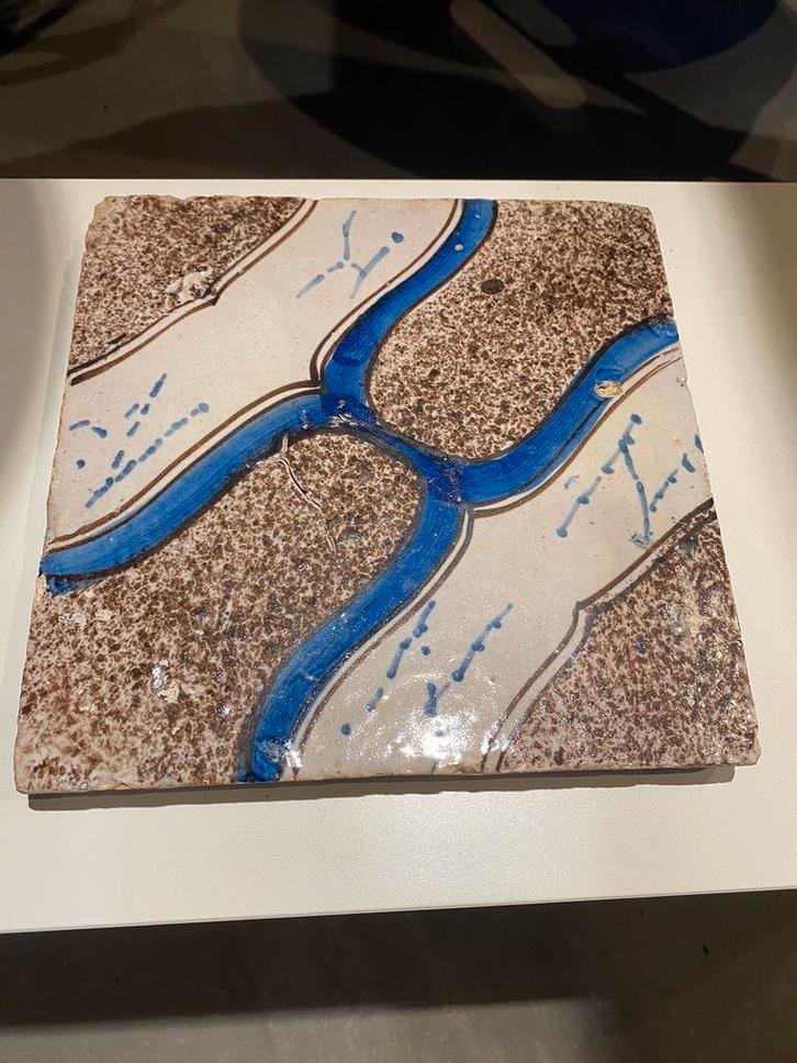 Antieke Napolitaanse tegel, Antiek en Kunst, Antiek | Wandborden en Tegels, Ophalen of Verzenden