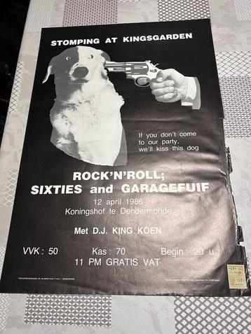 Vintage Poster Stomping at Kingsgarden Rock 'n'roll; sixties beschikbaar voor biedingen