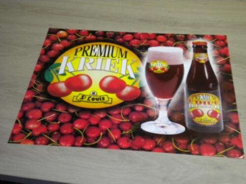 St. Louis bier Premium Kriek affiche, Verzamelen, Biermerken, Nieuw, Reclamebord, Plaat of Schild, Ophalen