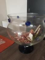 visbokaal met garniering, Dieren en Toebehoren, Vissen | Aquaria en Toebehoren, Ophalen, Zo goed als nieuw, Leeg aquarium