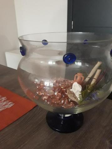 visbokaal met garniering, Dieren en Toebehoren, Ophalen, Zo goed als nieuw, Leeg aquarium