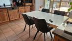 Uitschuifbare tafel 160cm lang op 87 cm br uitgeschoven 215, Huis en Inrichting, Ophalen, Zo goed als nieuw