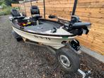 Roofvisboot op trailer met de nodige toebehoren., Watersport en Boten, Ophalen, 10 tot 30 pk, Gebruikt, 3 tot 6 meter