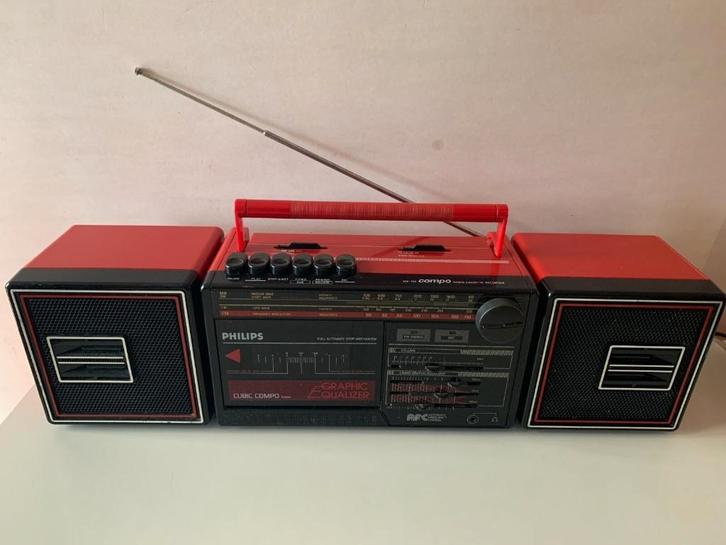 COMPO CUBIQUE PHILIPS D8264 vintage, TV, Hi-fi & Vidéo, Télévisions vintages, Utilisé, Philips, Enlèvement ou Envoi