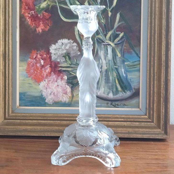 Kaarsenhouder Virgin Mary, Antiek en Kunst, Antiek | Kandelaars, Kristal, Ophalen of Verzenden