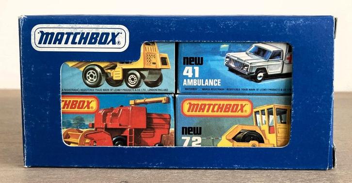 Matchbox 4-pack, Hobby en Vrije tijd, Modelauto's | Overige schalen, Zo goed als nieuw, Auto, Ophalen of Verzenden