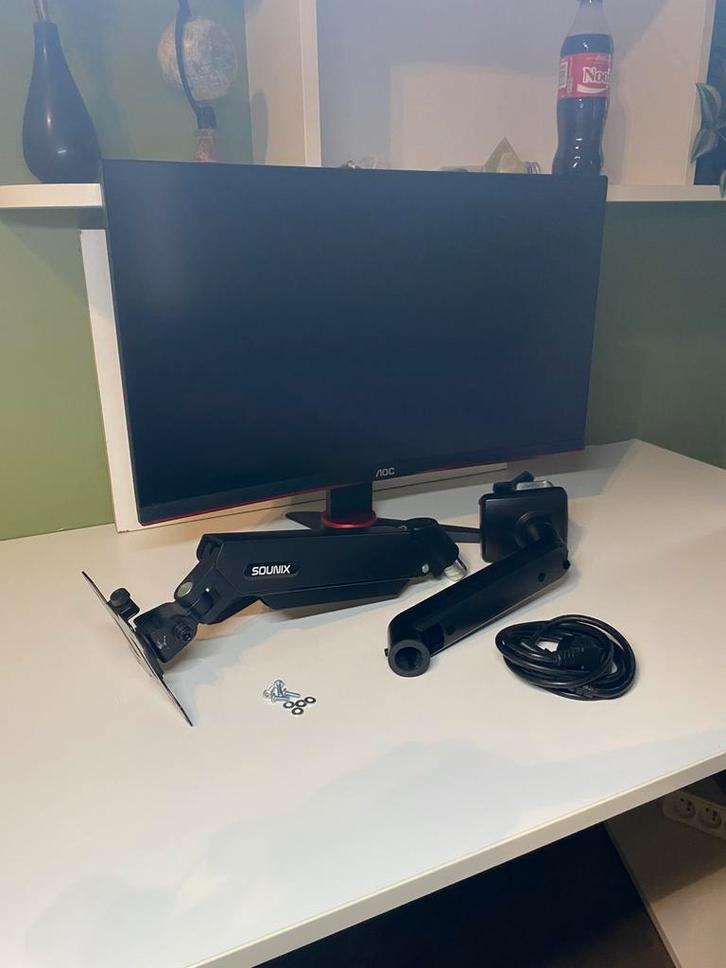 Aoc 165hz met sounix monitor arm, Computers en Software, Monitoren, Zo goed als nieuw, 151 t/m 200 Hz, DisplayPort, HDMI, VGA