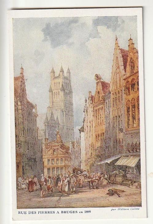 Steenstraat in Brugge in 1899 door William Callow, Verzamelen, Postkaarten | België, Ongelopen, West-Vlaanderen, Verzenden