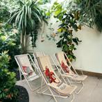 Bain de soleil / transat / chaise de jardin vintage grand so, Enlèvement ou Envoi