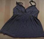 Zwart topje met witte noppen uit de Etam lingerie collectie., Kleding | Dames, Zwart, Ophalen of Verzenden, Zo goed als nieuw