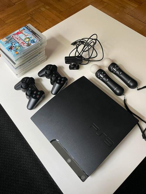 PlayStation 3 + 2 controllers + 2 move controllers + 9 games, Consoles de jeu & Jeux vidéo, Consoles de jeu | Sony PlayStation 3