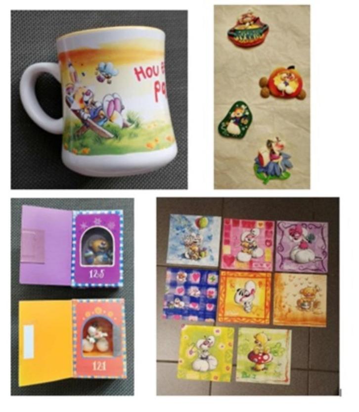 diddl: mok, magneten, beeldjes, servetten, Verzamelen, Diddl, Zo goed als nieuw, Diddl, Ophalen of Verzenden