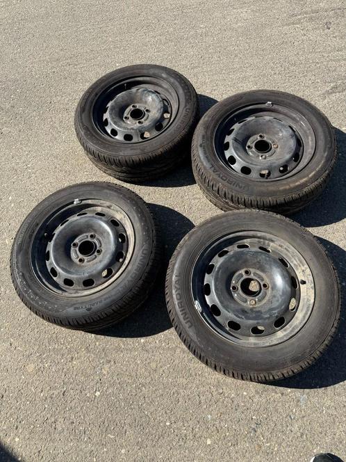4x Toles VW 4x100 velgen + 195/60/15 band, Auto-onderdelen, Banden en Velgen, Banden en Velgen, Zomerbanden, 15 inch, 195 mm, Personenwagen