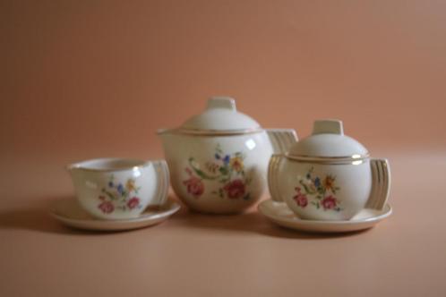 Thee/koffie set Demi-Porcelaine BadonViller France, Antiek en Kunst, Antiek | Servies compleet, Ophalen of Verzenden