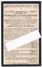 Soldaat. Balemans Franciscus. ° Antwerpen 1890 † Soltau 1916, Ophalen of Verzenden, Bidprentje