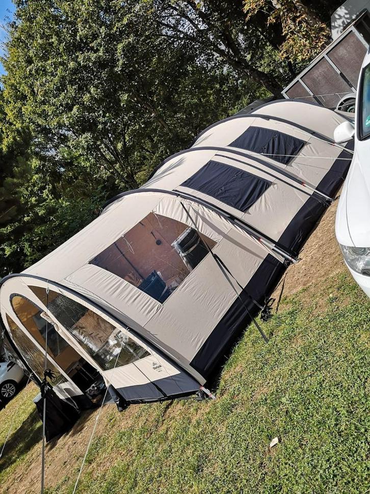 Obelink familia 6 tent  + ingerichte aanhangwagen, Caravans en Kamperen, Tenten, Zo goed als nieuw, Ophalen