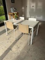 LIM tafel keramiek blad, 140x80 en 4 Catifa Arper stoelen, Huis en Inrichting, Tafels | Eettafels, Ophalen, Overige materialen