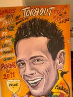 Uniek geschilderd cartoon Philippe Gilbert, Ophalen of Verzenden, Zo goed als nieuw