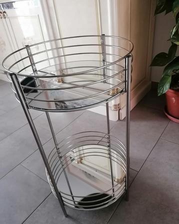 Bijzettafel met wieltjes, Huis en Inrichting, Woonaccessoires | Etagères, Ophalen, Zo goed als nieuw