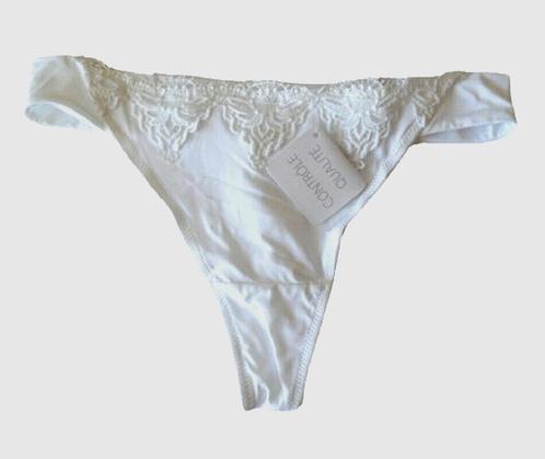String charlott’ lingerie - Taille 36, Kleding | Dames, Ondergoed en Lingerie, String, Wit, Ophalen of Verzenden
