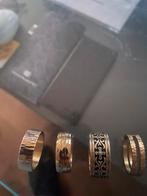 4 mooie heren ringen, Handtassen en Accessoires, Ringen, Ophalen, Heer, Goud, Goud