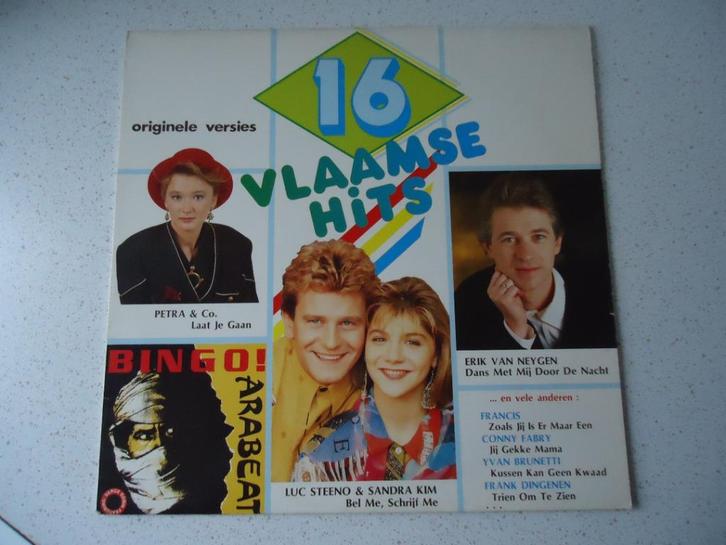 LP "16 Vlaamse Hits ! '" anno 1990., Cd's en Dvd's, Vinyl | Nederlandstalig, Gebruikt, Overige genres, 12 inch, Ophalen of Verzenden