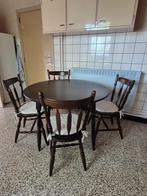 keukentafel met 4 stoelen, Huis en Inrichting, Tafels | Eettafels, Ophalen, Gebruikt, 100 tot 150 cm, Rond