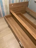 1 persoonsbed met (matras)lade, Huis en Inrichting, Slaapkamer | Bedden, Ophalen, Gebruikt, Eenpersoons, Hout