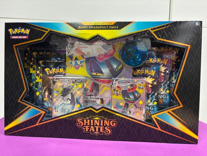 Pokémon: Shining Fates - Shiny Dragapult VMax Premium C. Box, Hobby & Loisirs créatifs, Jeux de cartes à collectionner | Pokémon