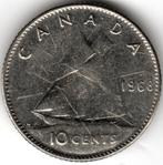 Canada : 10 Cents 1968 Munt : Philadelphia KM#73 Ref 14905, Postzegels en Munten, Munten | Amerika, Ophalen of Verzenden, Losse munt