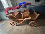 Chariot Charette voiturette en bois arrisanal, Enlèvement, Comme neuf
