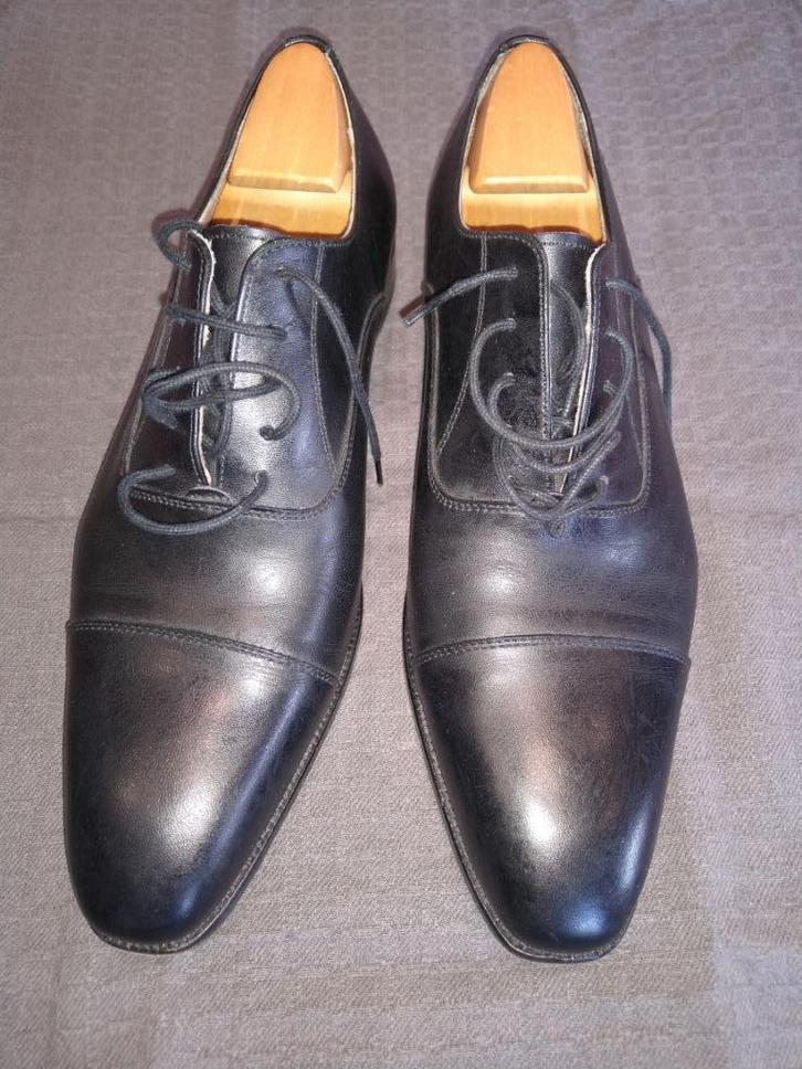John Mac Gray T.40,5 chaussures élégantes noires 100% cuir, Kleding | Heren, Schoenen, Zo goed als nieuw, Veterschoenen, Zwart