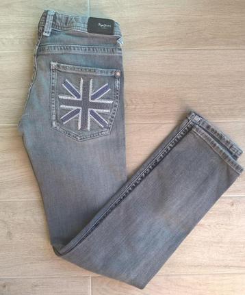 Mooie grijze jeansbroek - Pepe jeans maat 140