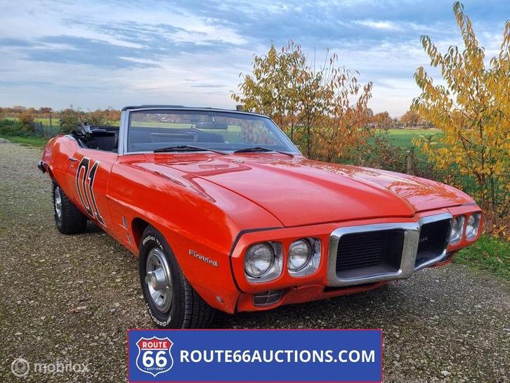 Pontiac Firebird cabriolet | 1969 | Route 66 Auctions, Auto's, Oldtimers, Bedrijf, Te koop, Pontiac, Benzine, Overige carrosserie