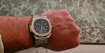 Patek Philippe Nautilus Travel Time Chrongraph Blue Dial TOP, Handtassen en Accessoires, Horloges | Heren, Overige merken, Staal