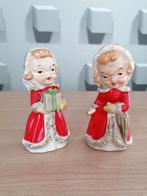 2 antieke engeltjes porcelein, gemerkt., Diversen, Kerst, Ophalen of Verzenden, Gebruikt