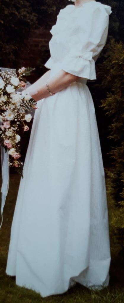 Robe de mariée unique 1985, Verzamelen, Kleding en Patronen, Gebruikt, Rok of Jurk, Ophalen of Verzenden