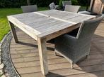 Magnifique table en teck , 4 chaises et 4 coussins, Jardin & Terrasse, Tables de jardin
