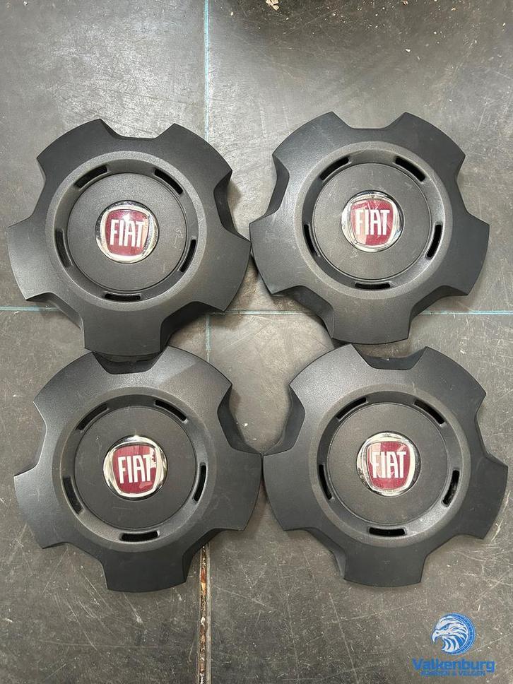 ORIGINELE Fiat Talento naafkap naafdop wieldop set zwart chr, Auto diversen, Wieldoppen, Gebruikt, Verzenden