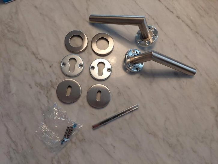 Mooie RVS deurklinken (Inox), Bricolage & Construction, Sanitaire, Neuf, Autres types, Inox, Enlèvement