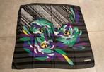 Zwarte foulard met multicolor bloemenprint, Kleding | Dames, Mutsen, Sjaals en Handschoenen, Gina Renoir, Ophalen of Verzenden